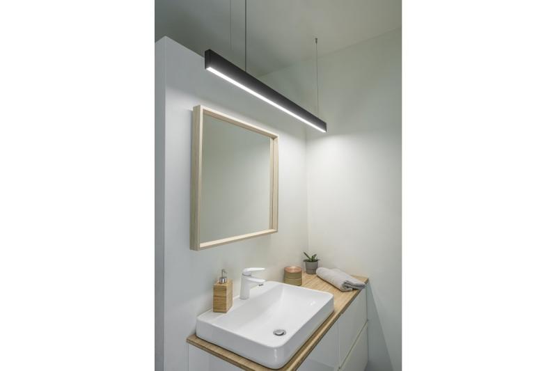 Deco LED viseča svetilka LIVIA 40W 3600lm AC220-240V 50-60Hz 100° RA>80 IP20 AL/PC 4000K 120cm črna. 1208962913