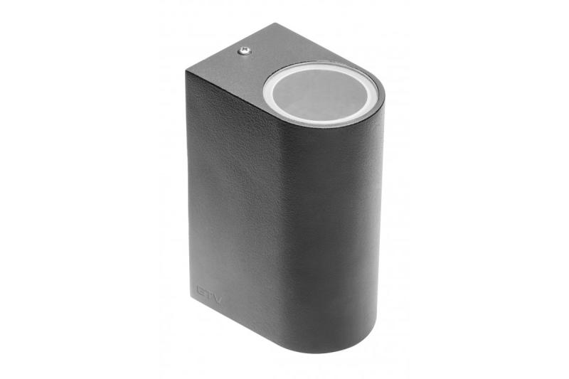 Decorativna stenska svetilka z dvema smerema TIAGO GU10 MAX. 2x35W IP54 AC220-240V 50/60Hz črna. 1208963201