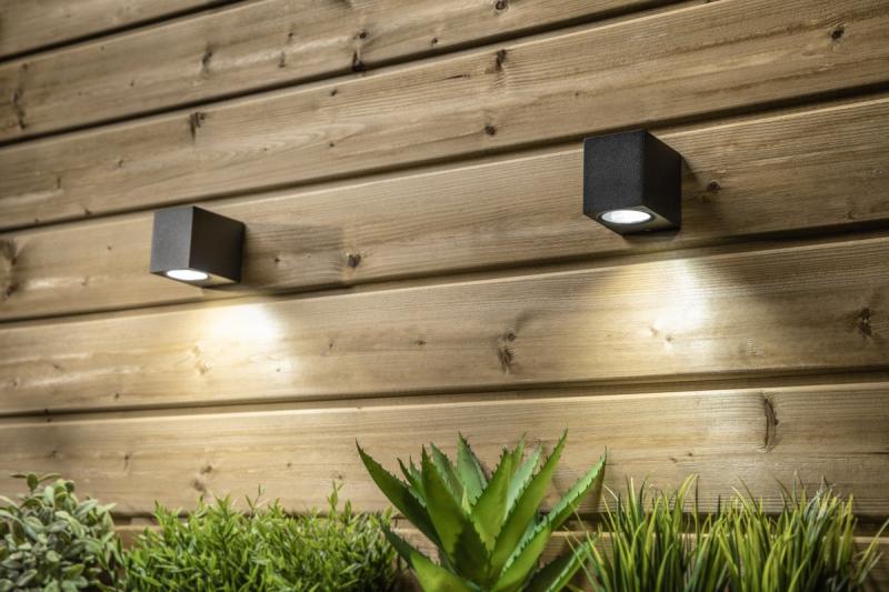 Decorativna fasadna svetilka z enosmerno osvetlitvijo TIAGO KW GU10 MAX.35W IP54 AC220-240V 50/60Hz črna. 1208963206