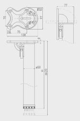 Zložljiva miza bela 71cm visoka 50mm premer in 2cm nastavljiva 1208963574