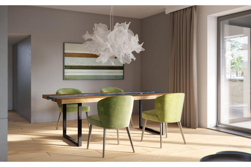 Okvir noge GTV INDUSTRIA, trapezoiden, H=710 mm, W=820 mm, profil 80 x 40, jeklo, črno 1208963602