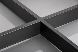 Okvir nog GTV INDUSTRIA, križ, V=710 mm, Š=820 mm, profil 80 x 20, jeklo, črno 1208963603