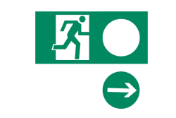 Znak za izhod v sili univerzalen, 100X300 1208963658