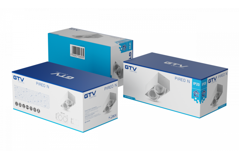 Dekorativna stropna svetilka PIREO N površinsko nameščena dvojna IP20 bela/bela 1208963772