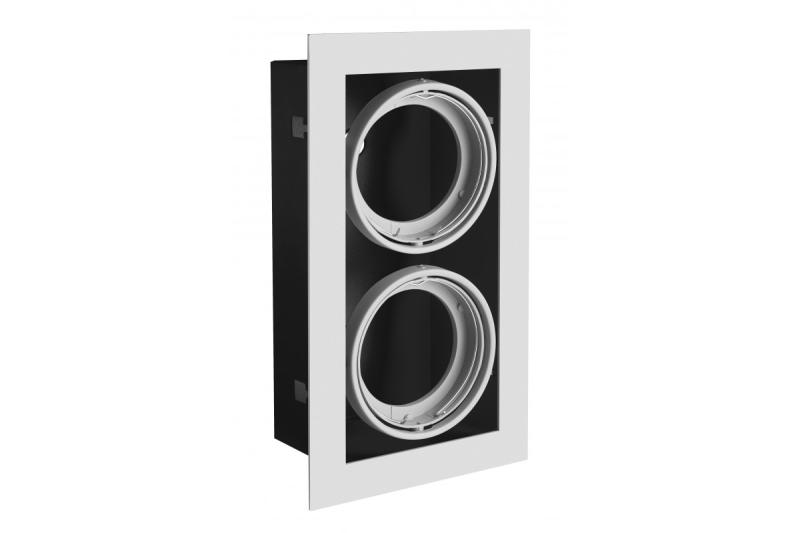 Decor PIREO stropna vgradna svetilka DVOJNA siva/siva 1208963777