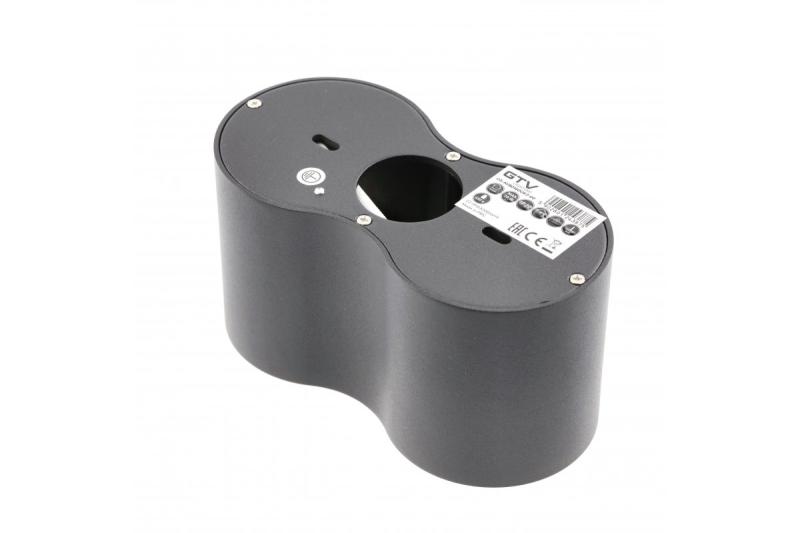 Svetilka za strop AVEIRO DUO aluminij 160x80x85mm IP20 maks. 20W*2 okrogla črna. 1208963826