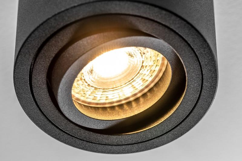 Decor Plafondarmatuur AVEIRO aluminium 80x85mm IP20 max 20W okrogel črn. 1208963830