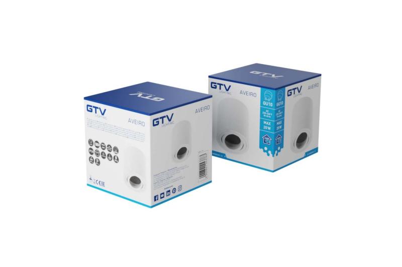 Decor Stropna svetilka AVEIRO aluminij 80x85mm IP20 max 20W okrogla bela. 1208963831