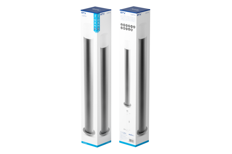 Decor Tuinarmatuur CORTA-P 80 E27 MAX.25W IP44 AC220-240V 50-60Hz steber antracit. 1208963863