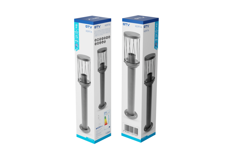 Decor KERTA-P 50 vrtna svetilka E27 MAX.12W IP44 AC220-240V 50-60Hz stebriček grafit 1208963907