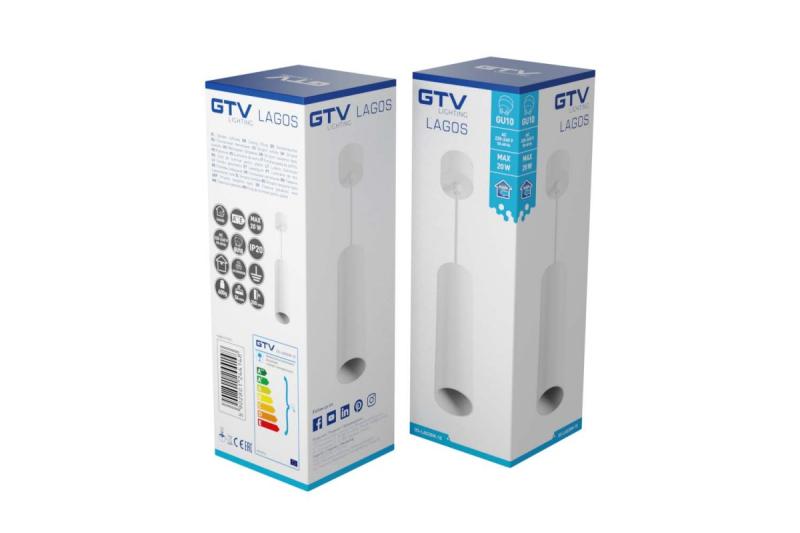 Deco Viseča svetilka LAGOS GU10 aluminij IP20 max. 20W bela 1208963910