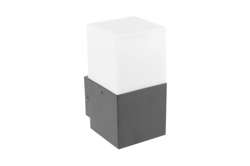 Decor Tuinarmatuur LARGO-AU E27 MAX.15W IP44 AC220-240V 50-60Hz stenska svetilka z ravnim zgornjim delom v grafitni barvi. 1208963916