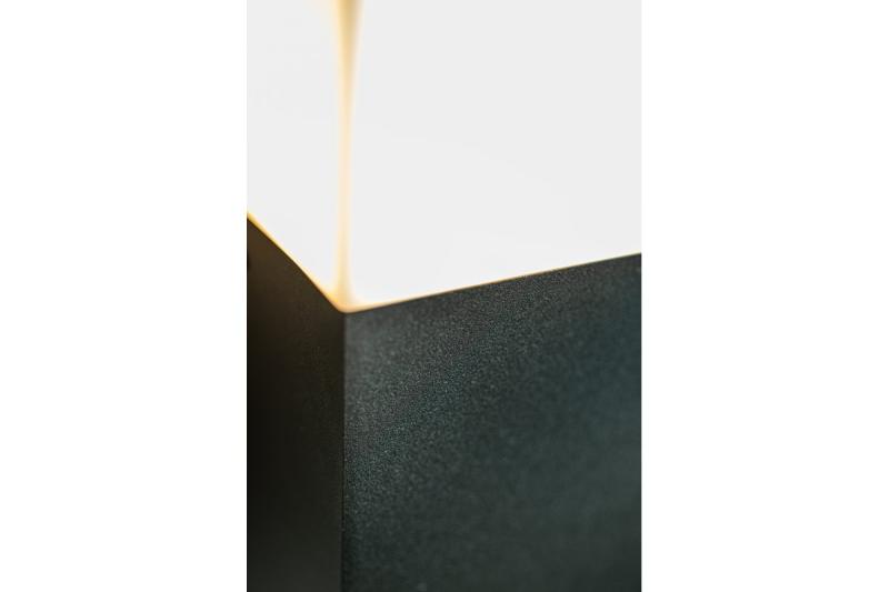 Decor Tuinarmatuur LARGO-AU E27 MAX.15W IP44 AC220-240V 50-60Hz stenska svetilka z ravnim zgornjim delom v grafitni barvi. 1208963916