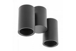 Decor Plafonska svetilka LUPO aluminij 17,5x5,6x11,5 IP20 2*GU10 maks. 50W okrogla črna. 1208963926