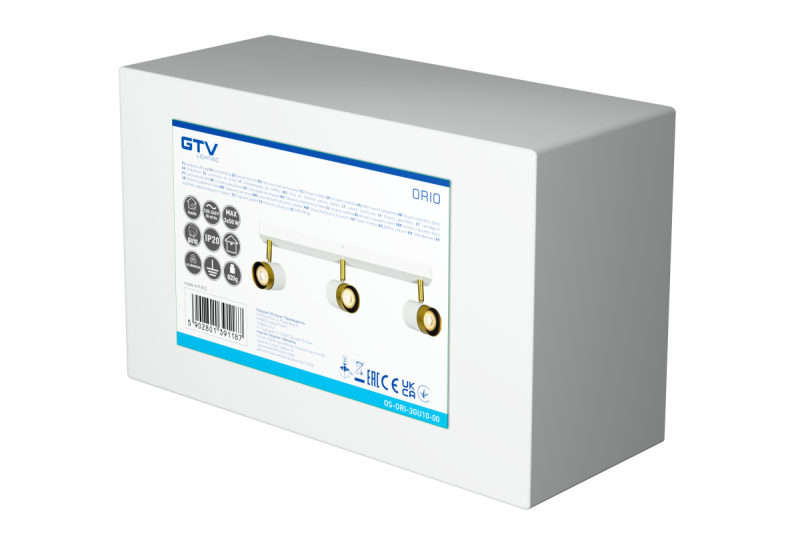 Decor Plafonska svetilka ORIO aluminij 43,0x5,5x14,0 IP20 3*GU10 max. 50W okrogla bela. 1208963966