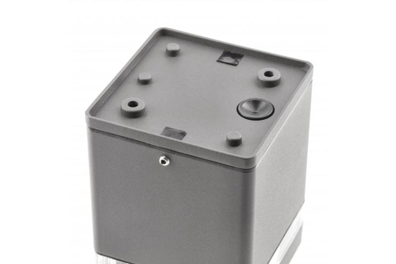 Decor plafondarmatuur RIVEN alum 102x120 IP54 max 35W kvadrat grafit. 1208963983