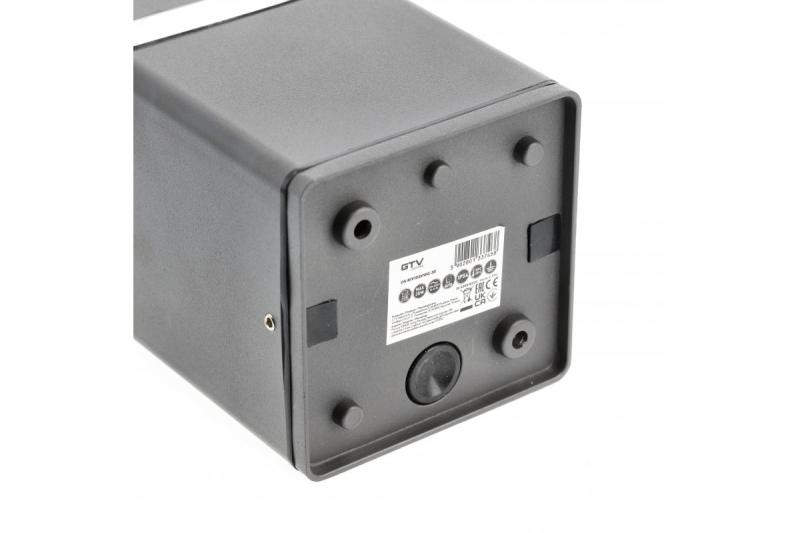 Decor plafondarmatuur RIVEN alum 102x120 IP54 max 35W kvadrat grafit. 1208963983