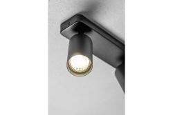 Decor Plafonska svetilka SANTO BIS aluminij IP20 maks. 20W*2 dvojna okrogla črna. 1208963999