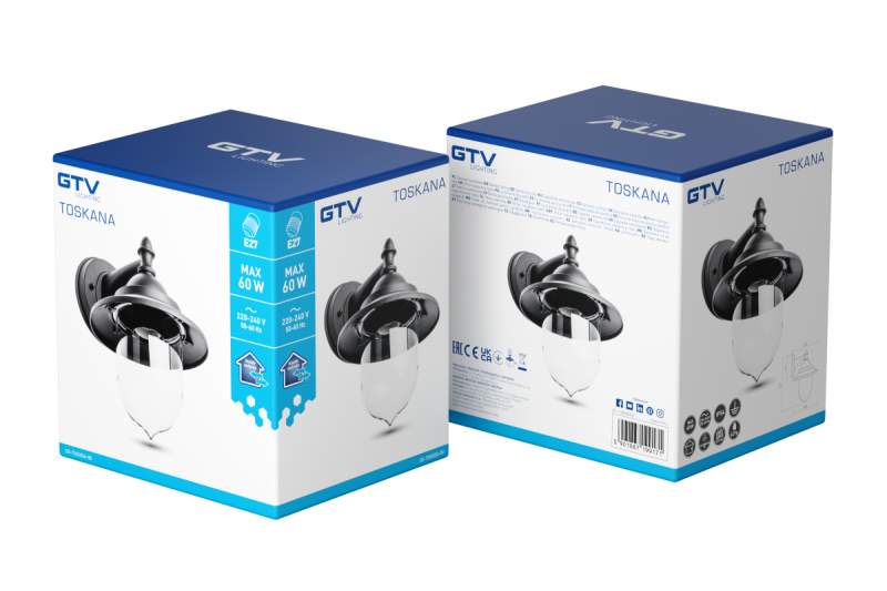 Decor Tuinverlichting TOSKANA-AD E27 MAX.60W IP54 AC220-240V 50-60Hz mat črna 1208964026