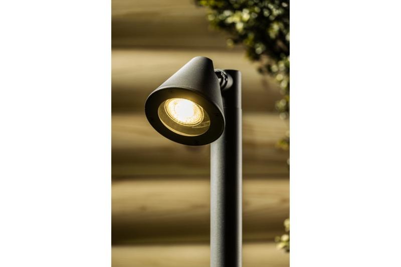 Decoratieve Tuinarmatuur LUSTINO-P 50 GU10 MAX.20W IP44 AC220-240V 50-60Hz montagestolp grafiet. 1208964033