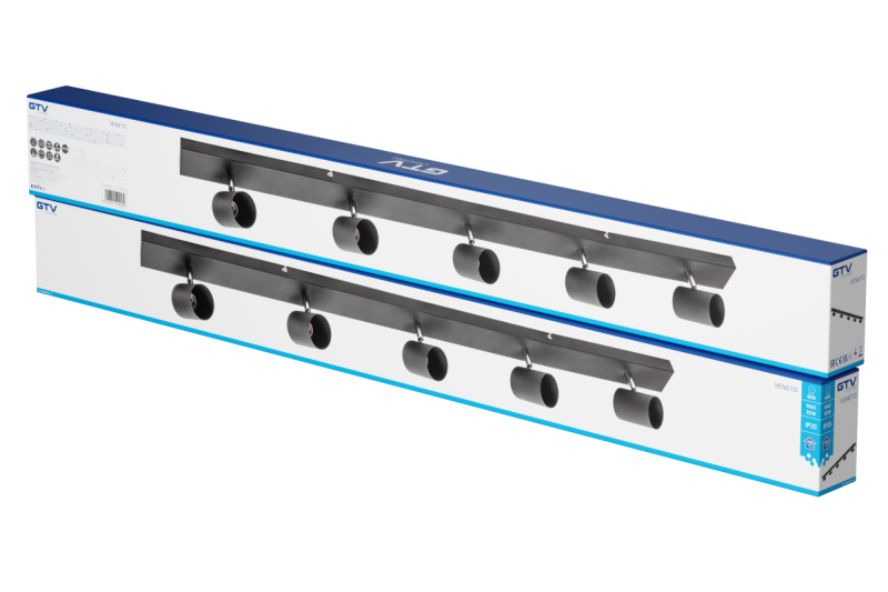 Decorluchter VENETO IP20 max. 20W 5 x GU10 okrogla črna. 1208964044