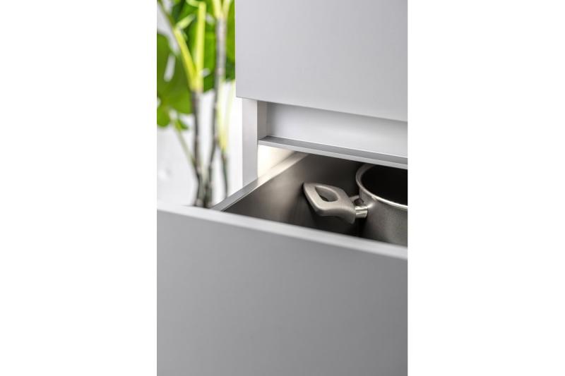 Aluminijasti profil, sistem brez ročaja VELLO z LED funkcijo, C, srebrna, dolžina 4,10 m 1208964212