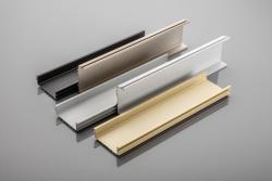 Aluminijasti profil, sistem brez ročaja VELLO z LED funkcijo, C, črn, dolžina 4,10 m 1208964215