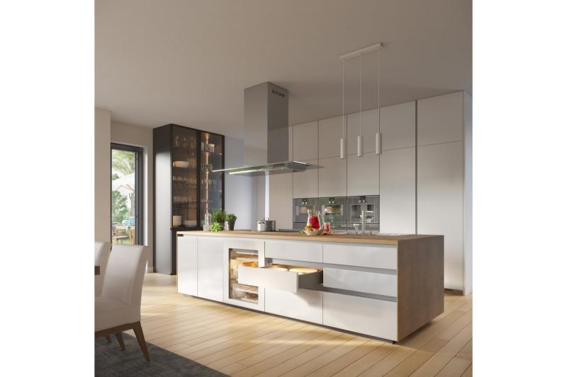 Aluminijasti profil, sistem brez ročajev VELLO z LED funkcijo, L, inox, dolžina 3 m 1208964218