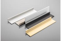 Aluminijasti profil, sistem brez ročajev VELLO z LED funkcijo, L, črna, dolžina 3 m 1208964220