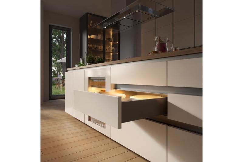 Aluminijasti profil, sistem brez ročajev VELLO z LED funkcijo, L, srebrn, L = 4,10 m 1208964221