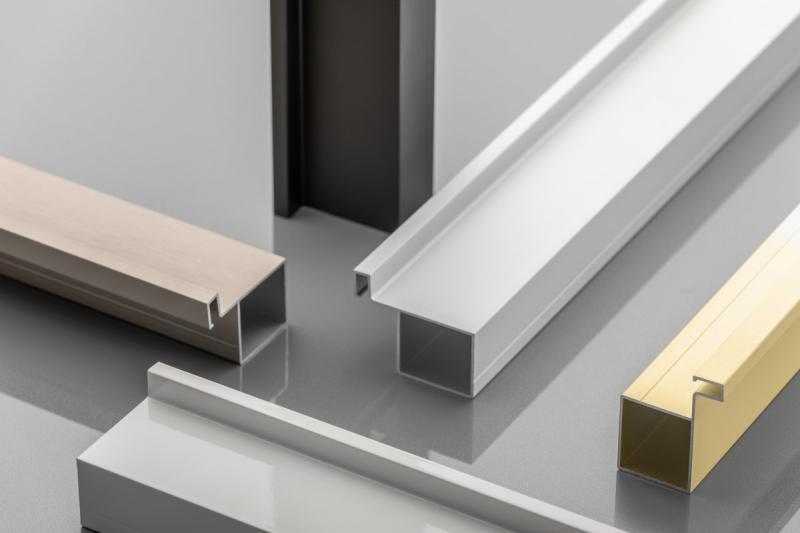 Aluminijasti profil, sistem brez ročajev VELLO, T enostranski, srebrne barve, dolžina 3 m 1208964230