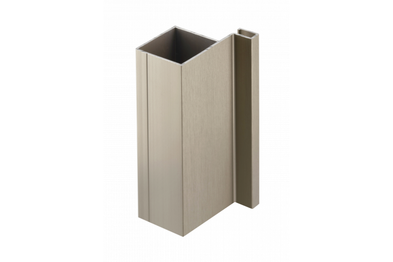 Aluminum profile, handleless system VELLO, T one-sided, inox, length 3 m 1208964231