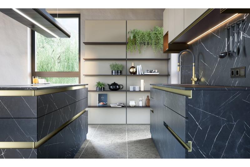 GTV VELLO profil, sistem brez ročaja, venec, L=3000 mm, 18 mm, Al, zlato 1208964241