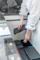 Garbi Basket B-60-3 sistem za razvrščanje odpadkov za predal 60cm vključno z držalom in 3 smetnjaki 1208964399