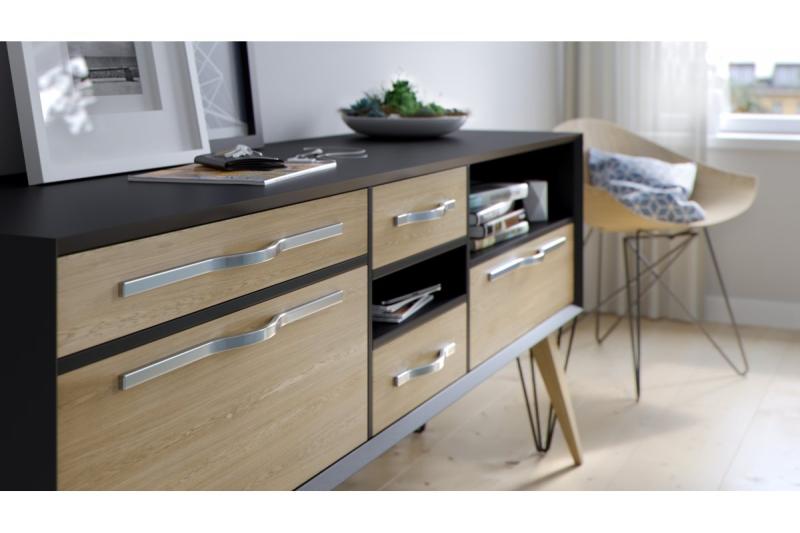 Doppio aluminijast ročaj, razmik 192, kromiran 1208965509