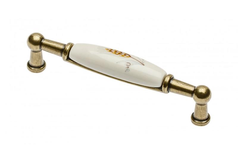 Porcelanski ročaj 728B C=96mm antikna medenina K-kolo 1208965695