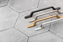 Zamak handle FLAVIO C=160 mm black matt 1208966020