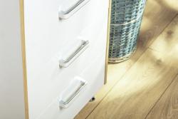 Zamak handle MONA C=256 mm chrome/white 1208966132