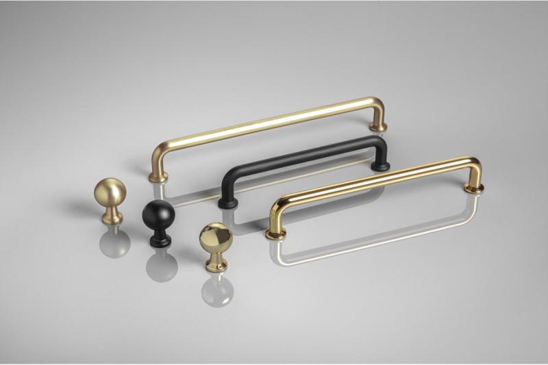 NORD zamak handle, C=192 mm, gold, brushed 1208966151