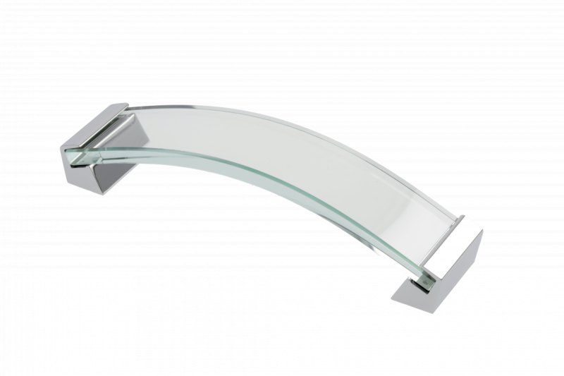 Ročaj Zamak ROSES C=160mm prozorno steklo + kromirane noge 1208966188