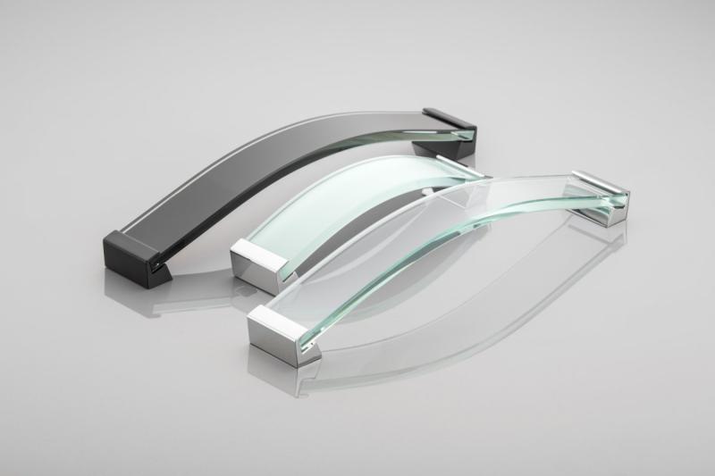 Ročaj Zamak ROSES C=256mm prozorno steklo + kromirane noge 1208966189