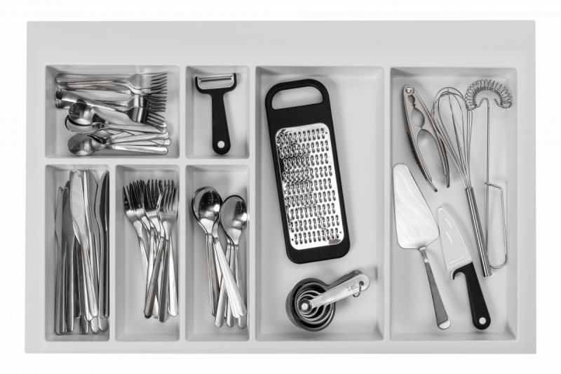 Dekor Cutle Predalniki za Pribor Vložek za Kuhinjski Predal 800 Bela 1208966379