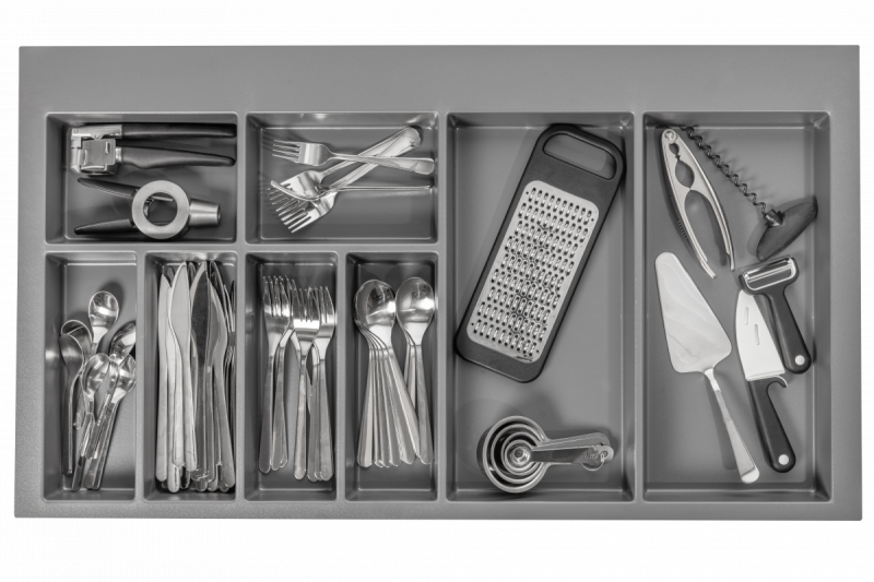 Decoreer bestekbak inzet voor keukenlade 900 antraciet 1208966382 naar het Sloveens: Decor Cutle Jedilni pribor Vložek za Kuhinjski Predal 900 Antracit 1208966382