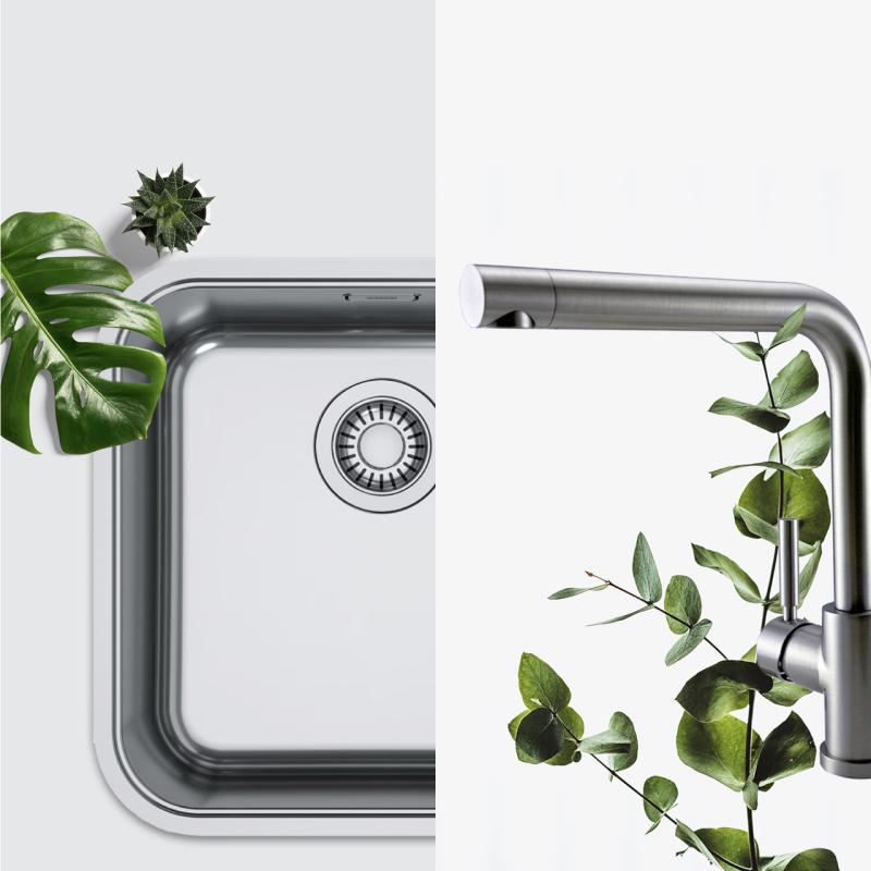 Kombinirani set Franke umivalnik - Pure.sink kuhinjska pipa - kuhinjski sifon