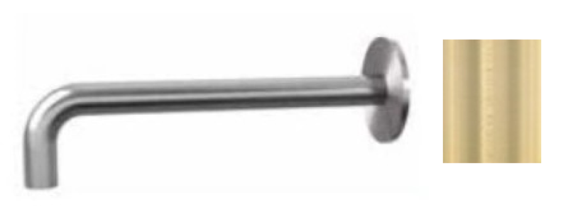 Waterevolution Flow baduitloop 15 cm geborsteld light gold T167115WGE