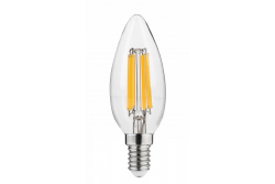 VIR LED, FILAMENT, A-G, C35, 4000K, E14, 5,8W, AC220-240V, 360°, 640lm, 50mA 1208966965
