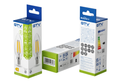 VIR LED, FILAMENT, A-G, C35, 4000K, E14, 5,8W, AC220-240V, 360°, 640lm, 50mA 1208966965