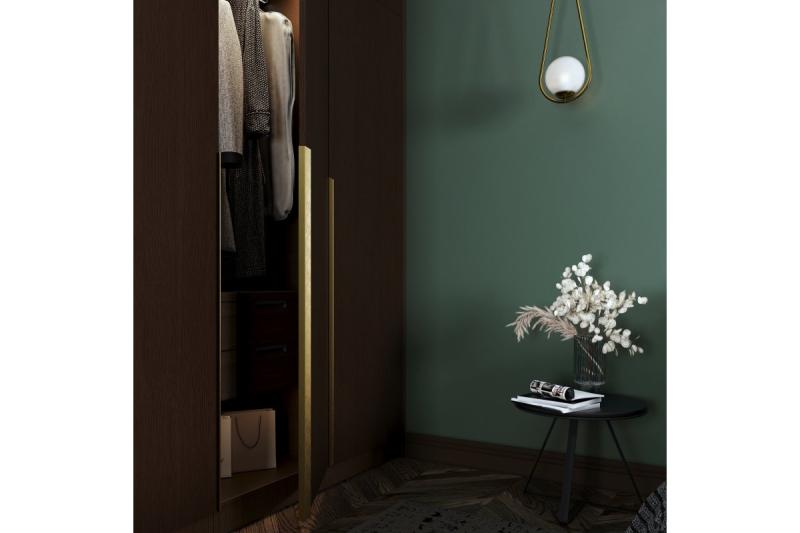 Ročaj pohištva GTV TREX CROSS, C=3x352 mm, L= 1200 mm, Al, svetlo brušeno zlato 1208967001