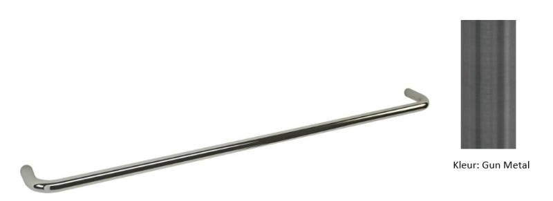 Waterevolution Flow handdoekhouder 60 cm Gun Metal A112GME