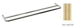 Waterevolution Flow dubbele handdoekhouder 60 cm PVD Light Gold A112DWGE